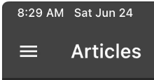 hamburger menu button